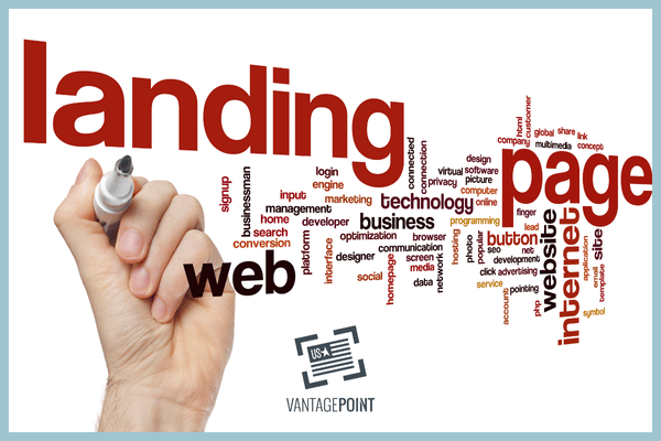 Landing Page Word collage