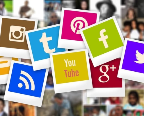 social media marketing- images of online marketing icons