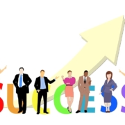 marketing strategy - "success" illustration with various business persons
