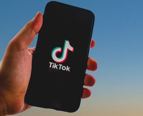 Social media- TikTik log on cell phone