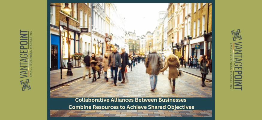 collaborative alliances between two or more companies that combine resources to achieve shared objectives