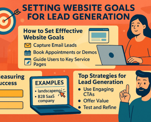 Website Goals for Lead Generation Illustration image of goal setting