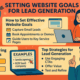 Website Goals for Lead Generation Illustration image of goal setting